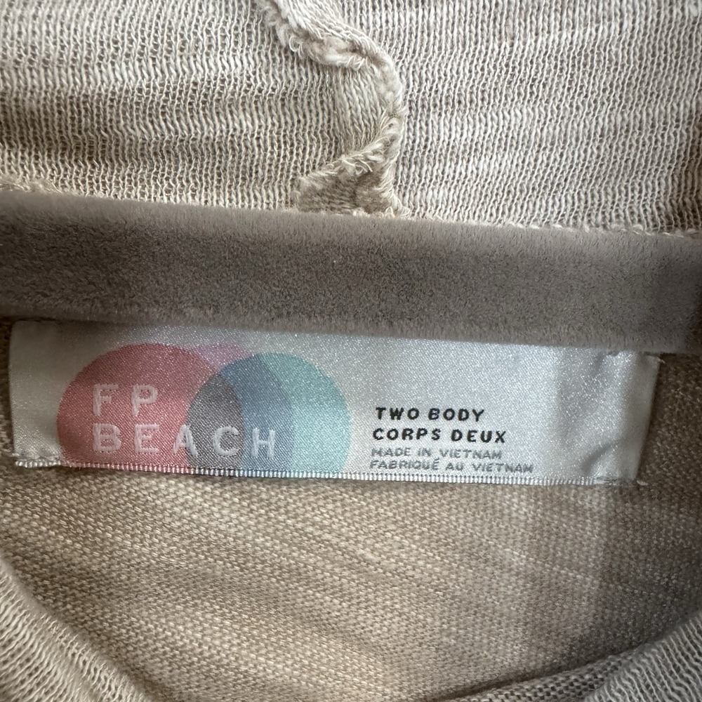 Free People FP Beach Terri Cocoon Dress M/L Oatmeal Cowl Neck Lagenlook NWT - Picture 4 of 11